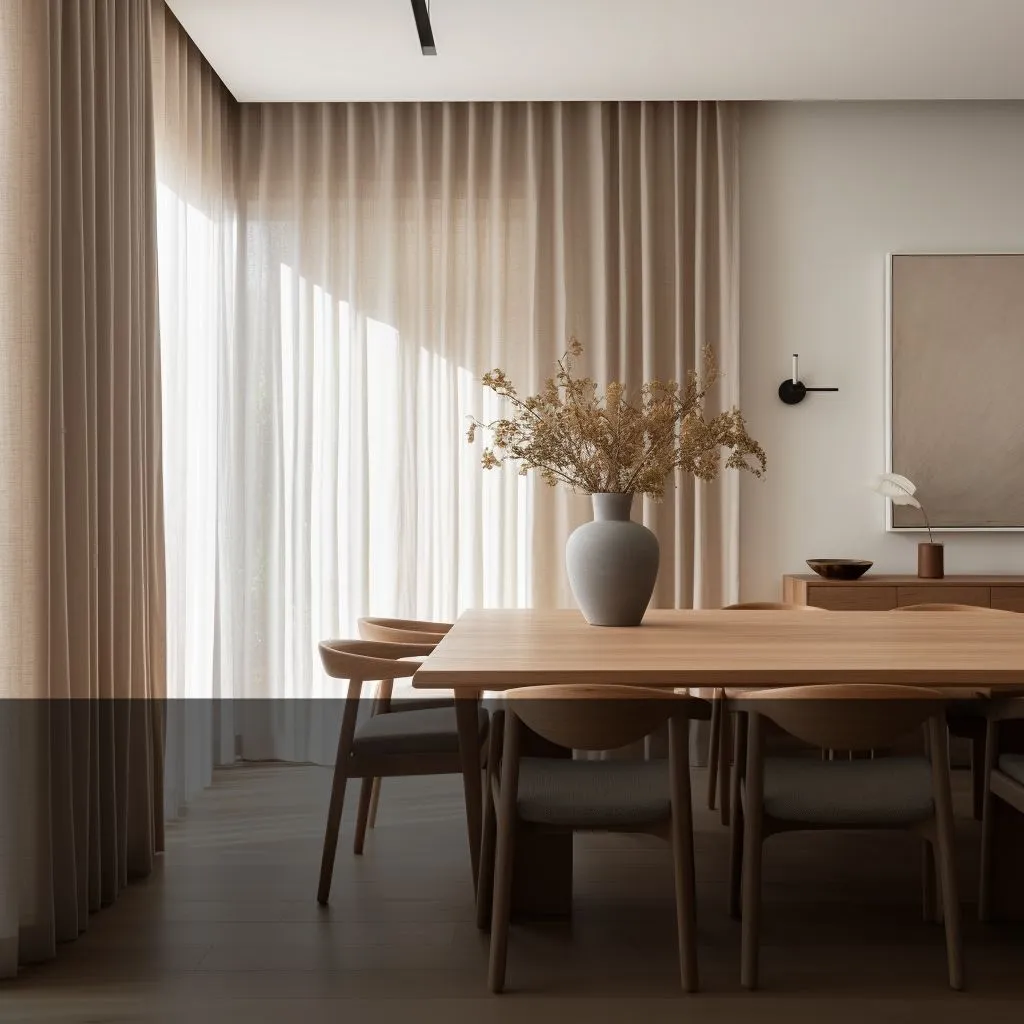 Japandi style curtains