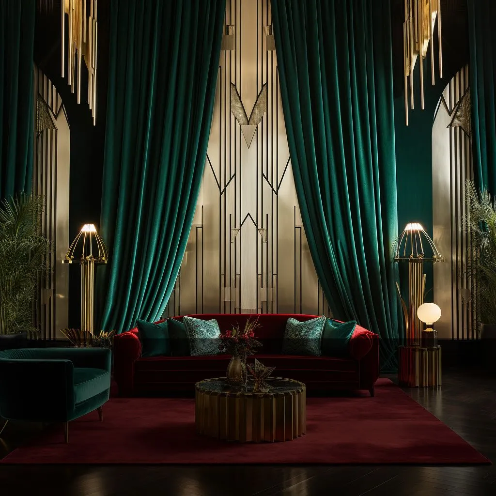 Art Deco style curtains