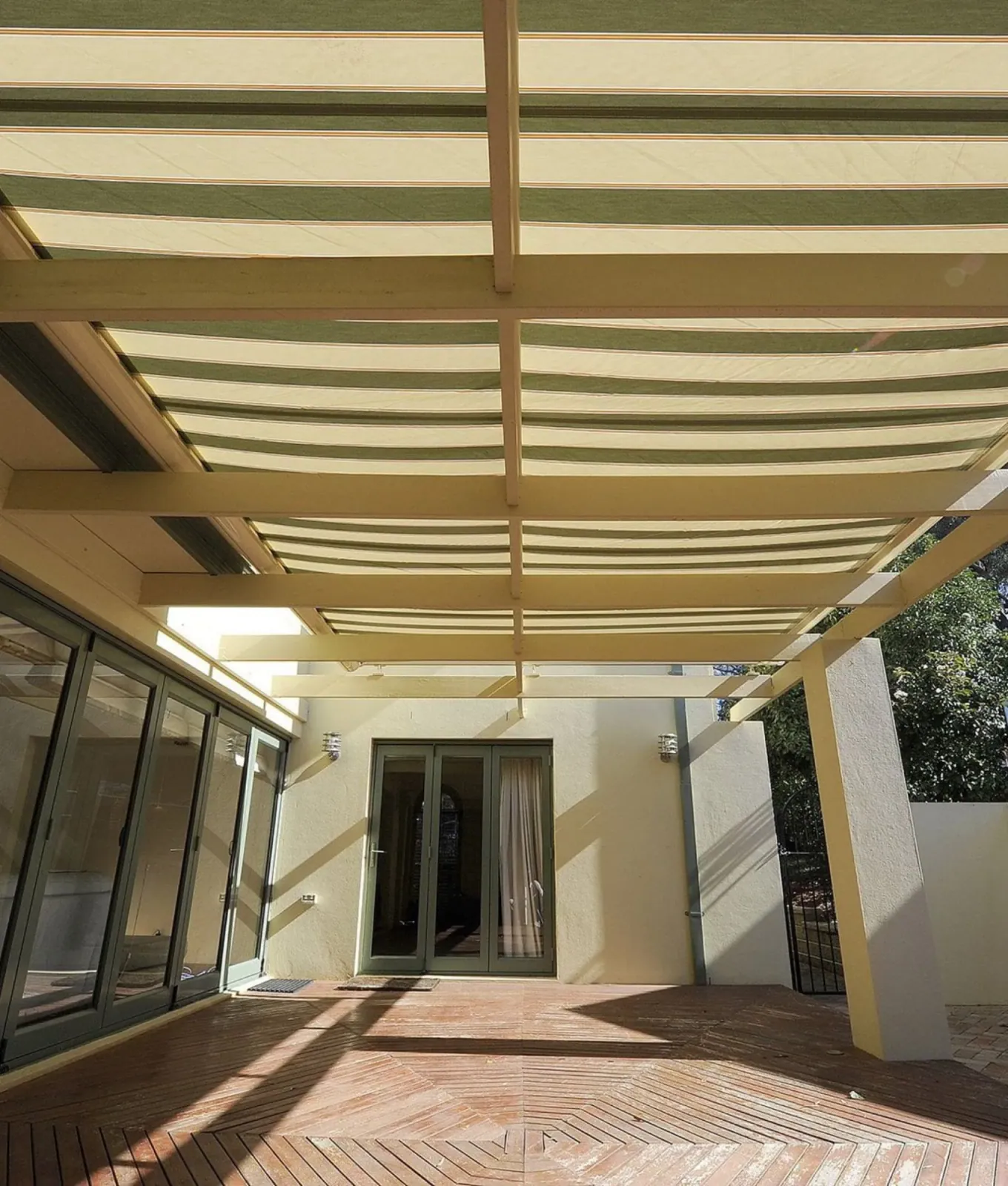 Sundream awning partly retracted
