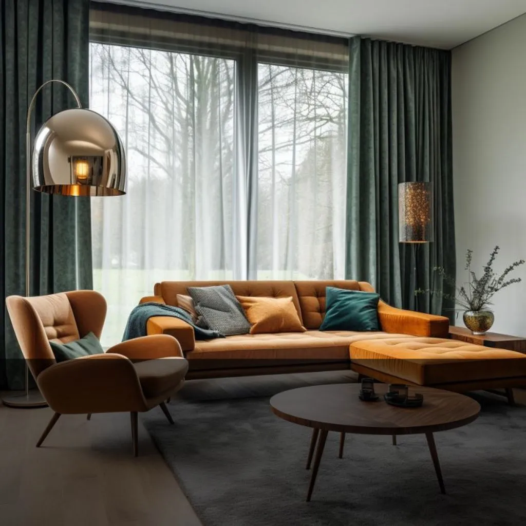 Mid-century modern style curtains