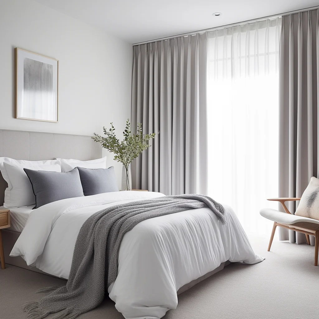 Curtains in a master bedroom