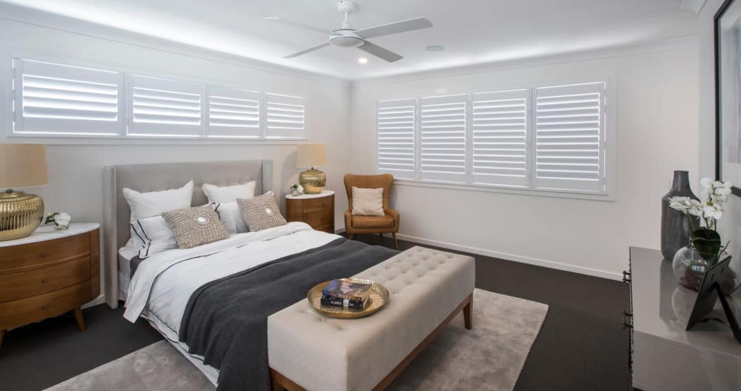Stanbond SA - Indoor Blinds Adelaide - Image of bedroom plantation shutters